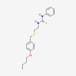molecular formula C20H26N2OS2 B4857325 N-{2-[(4-butoxybenzyl)thio]ethyl}-N'-phenylthiourea 
