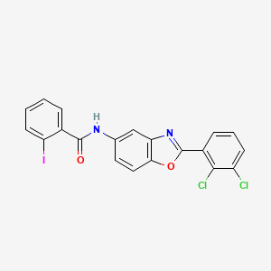 molecular formula C20H11Cl2IN2O2 B4857500 N-[2-(2,3-dichlorophenyl)-1,3-benzoxazol-5-yl]-2-iodobenzamide 