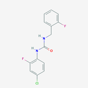 molecular formula C14H11ClF2N2O B4857583 N-(4-chloro-2-fluorophenyl)-N'-(2-fluorobenzyl)urea 