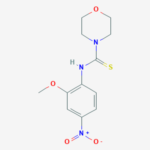 molecular formula C12H15N3O4S B4857598 N-(2-methoxy-4-nitrophenyl)-4-morpholinecarbothioamide 