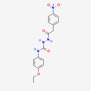 molecular formula C17H18N4O5 B4857604 N-(4-ethoxyphenyl)-2-[(4-nitrophenyl)acetyl]hydrazinecarboxamide 