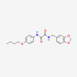 molecular formula C20H22N2O5 B4857635 N-(1,3-benzodioxol-5-ylmethyl)-N'-(4-butoxyphenyl)ethanediamide 