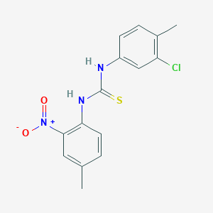 molecular formula C15H14ClN3O2S B4857750 N-(3-chloro-4-methylphenyl)-N'-(4-methyl-2-nitrophenyl)thiourea 