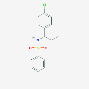 molecular formula C16H18ClNO2S B4857802 N-[1-(4-chlorophenyl)propyl]-4-methylbenzenesulfonamide CAS No. 652155-23-2
