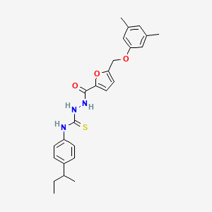 molecular formula C25H29N3O3S B4857910 N-(4-sec-butylphenyl)-2-{5-[(3,5-dimethylphenoxy)methyl]-2-furoyl}hydrazinecarbothioamide 