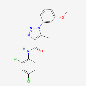 molecular formula C17H14Cl2N4O2 B4858047 N-(2,4-dichlorophenyl)-1-(3-methoxyphenyl)-5-methyl-1H-1,2,3-triazole-4-carboxamide 
