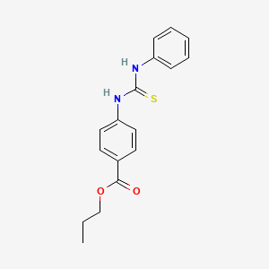 molecular formula C17H18N2O2S B4858053 propyl 4-[(anilinocarbonothioyl)amino]benzoate 