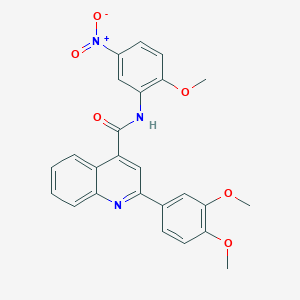 molecular formula C25H21N3O6 B4858085 2-(3,4-dimethoxyphenyl)-N-(2-methoxy-5-nitrophenyl)-4-quinolinecarboxamide 