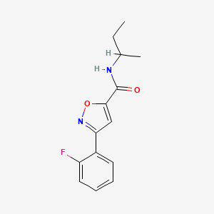 molecular formula C14H15FN2O2 B4858133 N-(butan-2-yl)-3-(2-fluorophenyl)-1,2-oxazole-5-carboxamide 