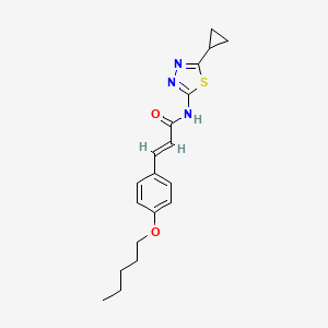 molecular formula C19H23N3O2S B4858178 N-(5-cyclopropyl-1,3,4-thiadiazol-2-yl)-3-[4-(pentyloxy)phenyl]acrylamide 