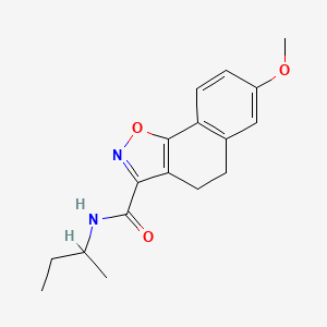 molecular formula C17H20N2O3 B4858309 N-(sec-butyl)-7-methoxy-4,5-dihydronaphtho[2,1-d]isoxazole-3-carboxamide 