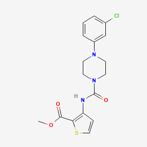 molecular formula C17H18ClN3O3S B4858358 METHYL 3-({[4-(3-CHLOROPHENYL)PIPERAZINO]CARBONYL}AMINO)-2-THIOPHENECARBOXYLATE 
