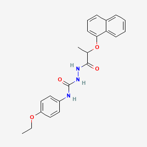 molecular formula C22H23N3O4 B4858372 N-(4-ethoxyphenyl)-2-[2-(1-naphthyloxy)propanoyl]hydrazinecarboxamide 