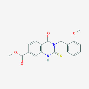 molecular formula C18H16N2O4S B4858421 Methyl 3-(2-methoxybenzyl)-4-oxo-2-thioxo-1,2,3,4-tetrahydroquinazoline-7-carboxylate 