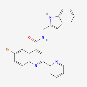 molecular formula C24H17BrN4O B4858449 N-((1H-Indol-2-yl)methyl)-6-bromo-2-(pyridin-2-yl)quinoline-4-carboxamide 