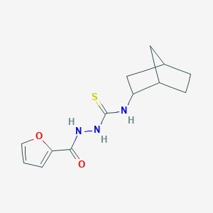 molecular formula C13H17N3O2S B4858628 N-bicyclo[2.2.1]hept-2-yl-2-(2-furoyl)hydrazinecarbothioamide 