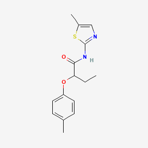 molecular formula C15H18N2O2S B4858635 N-(5-METHYL-1,3-THIAZOL-2-YL)-2-(4-METHYLPHENOXY)BUTANAMIDE 