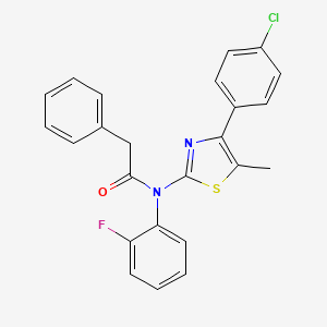molecular formula C24H18ClFN2OS B4858691 N-[4-(4-chlorophenyl)-5-methyl-1,3-thiazol-2-yl]-N-(2-fluorophenyl)-2-phenylacetamide 