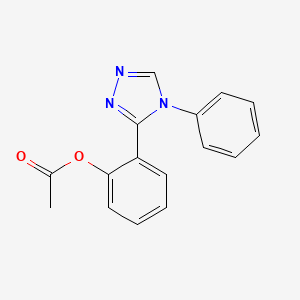 molecular formula C16H13N3O2 B4858761 2-(4-phenyl-4H-1,2,4-triazol-3-yl)phenyl acetate 