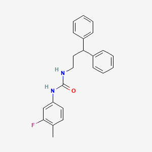 molecular formula C23H23FN2O B4858830 N-(3,3-diphenylpropyl)-N'-(3-fluoro-4-methylphenyl)urea 