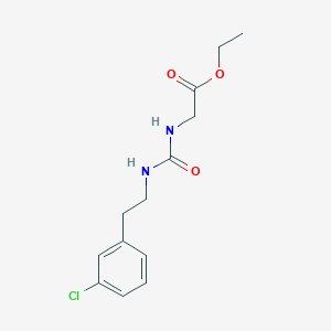 molecular formula C13H17ClN2O3 B4858838 ETHYL 2-({[(3-CHLOROPHENETHYL)AMINO]CARBONYL}AMINO)ACETATE 