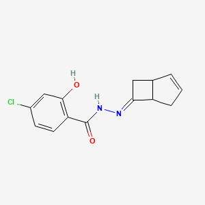 molecular formula C14H13ClN2O2 B4858846 N'-bicyclo[3.2.0]hept-2-en-6-ylidene-4-chloro-2-hydroxybenzohydrazide 