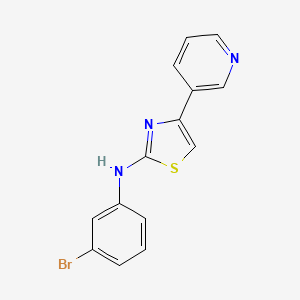 molecular formula C14H10BrN3S B4858963 N-(3-bromophenyl)-4-(3-pyridinyl)-1,3-thiazol-2-amine 