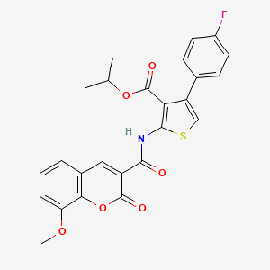 molecular formula C25H20FNO6S B4859016 isopropyl 4-(4-fluorophenyl)-2-{[(8-methoxy-2-oxo-2H-chromen-3-yl)carbonyl]amino}-3-thiophenecarboxylate 