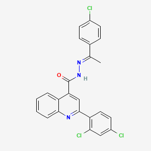 molecular formula C24H16Cl3N3O B4859065 N'-[1-(4-chlorophenyl)ethylidene]-2-(2,4-dichlorophenyl)-4-quinolinecarbohydrazide 