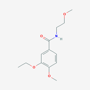 molecular formula C13H19NO4 B4859115 3-ethoxy-4-methoxy-N-(2-methoxyethyl)benzamide 