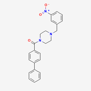 molecular formula C24H23N3O3 B4859142 Biphenyl-4-yl[4-(3-nitrobenzyl)piperazin-1-yl]methanone 
