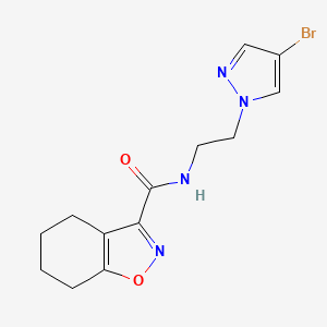 molecular formula C13H15BrN4O2 B4859215 N~3~-[2-(4-BROMO-1H-PYRAZOL-1-YL)ETHYL]-4,5,6,7-TETRAHYDRO-1,2-BENZISOXAZOLE-3-CARBOXAMIDE 