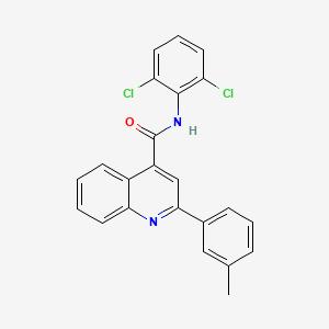 molecular formula C23H16Cl2N2O B4859252 N-(2,6-dichlorophenyl)-2-(3-methylphenyl)-4-quinolinecarboxamide 