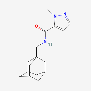 molecular formula C16H23N3O B4859288 N-(1-adamantylmethyl)-1-methyl-1H-pyrazole-5-carboxamide 