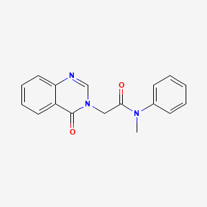 molecular formula C17H15N3O2 B4859507 N-methyl-2-(4-oxo-3(4H)-quinazolinyl)-N-phenylacetamide 