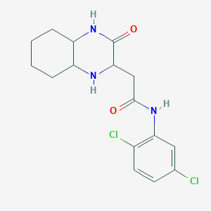 molecular formula C16H19Cl2N3O2 B4859511 N-(2,5-dichlorophenyl)-2-(3-oxodecahydroquinoxalin-2-yl)acetamide 