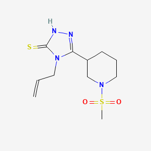 molecular formula C11H18N4O2S2 B4859561 5-[1-(methylsulfonyl)piperidin-3-yl]-4-(prop-2-en-1-yl)-4H-1,2,4-triazole-3-thiol 