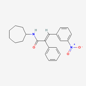 molecular formula C22H24N2O3 B4859588 N-cycloheptyl-3-(3-nitrophenyl)-2-phenylacrylamide 