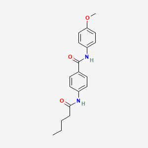molecular formula C19H22N2O3 B4859589 N-(4-methoxyphenyl)-4-(pentanoylamino)benzamide 