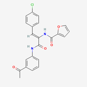 molecular formula C22H17ClN2O4 B4859629 N-[(Z)-3-(3-acetylanilino)-1-(4-chlorophenyl)-3-oxoprop-1-en-2-yl]furan-2-carboxamide 
