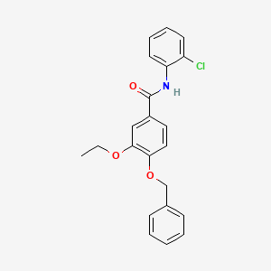 molecular formula C22H20ClNO3 B4859636 4-(benzyloxy)-N-(2-chlorophenyl)-3-ethoxybenzamide 