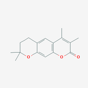 molecular formula C16H18O3 B4859728 3,4,8,8-tetramethyl-7,8-dihydro-2H,6H-pyrano[3,2-g]chromen-2-one 