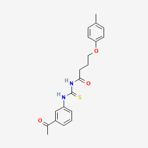 molecular formula C20H22N2O3S B4859825 N-((3-acetylphenyl)carbamothioyl)-4-(p-tolyloxy)butanamide 
