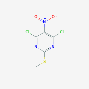 molecular formula C5H3Cl2N3O2S B048599 4,6-Dichloro-2-(methylthio)-5-nitropyrimidine CAS No. 1979-96-0