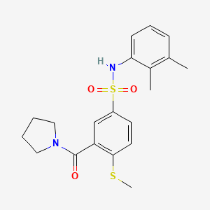 molecular formula C20H24N2O3S2 B4859909 N-(2,3-dimethylphenyl)-4-(methylthio)-3-(1-pyrrolidinylcarbonyl)benzenesulfonamide 