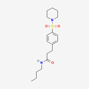 molecular formula C18H28N2O3S B4859974 N-BUTYL-3-[4-(PIPERIDINE-1-SULFONYL)PHENYL]PROPANAMIDE 