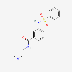 molecular formula C17H21N3O3S B4859988 N-[2-(dimethylamino)ethyl]-3-[(phenylsulfonyl)amino]benzamide 