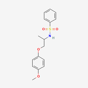 molecular formula C16H19NO4S B4859996 N-[2-(4-methoxyphenoxy)-1-methylethyl]benzenesulfonamide 