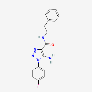 molecular formula C17H16FN5O B4860023 5-amino-1-(4-fluorophenyl)-N-(2-phenylethyl)-1H-1,2,3-triazole-4-carboxamide 