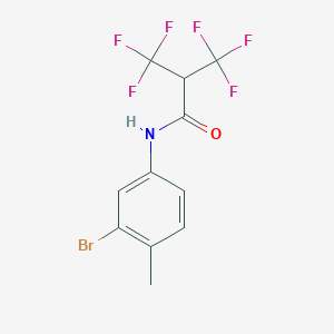 molecular formula C11H8BrF6NO B4860063 N-(3-bromo-4-methylphenyl)-3,3,3-trifluoro-2-(trifluoromethyl)propanamide 